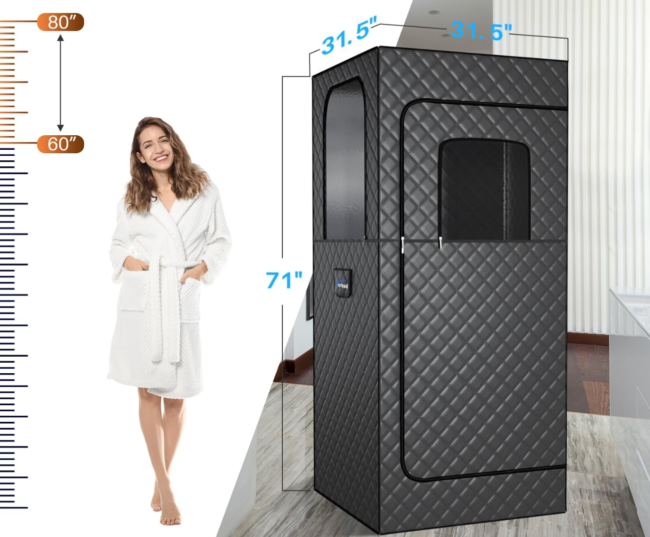 IceBearHungry – Kompakt Gőz Szauna 1000W 2.6L